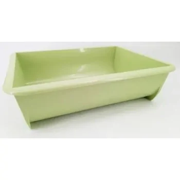 Plastic Rectangular Dough Container - 20 Liters - Rounded Corners Inside - Fit 40 cm wide Pastry Cart - Green