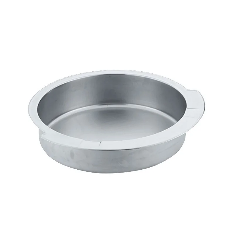 Worthy, Noble & Kent Round Water Pan L 16 5/8" W 15 3/4" H 4" W/Channel For Electric Heating Unit - 1 5/8 Gal -