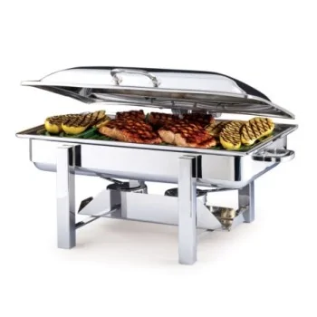 D.W.Haber Tower Rectangular Chafer L 24 1/4" W 14 3/4" H 12" - 8 Qt - 7.5 L - G/N 1/1 -