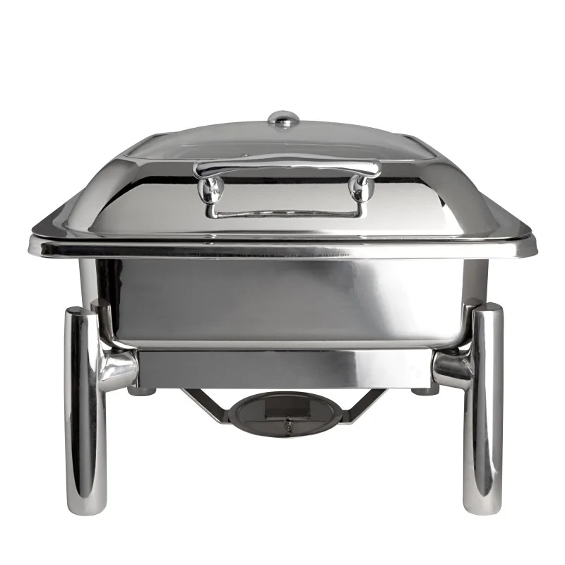 Creations Square Chafing Dish And Stand - L 17 3/4" W 15 1/2" H 12 1/4" - 6 qt