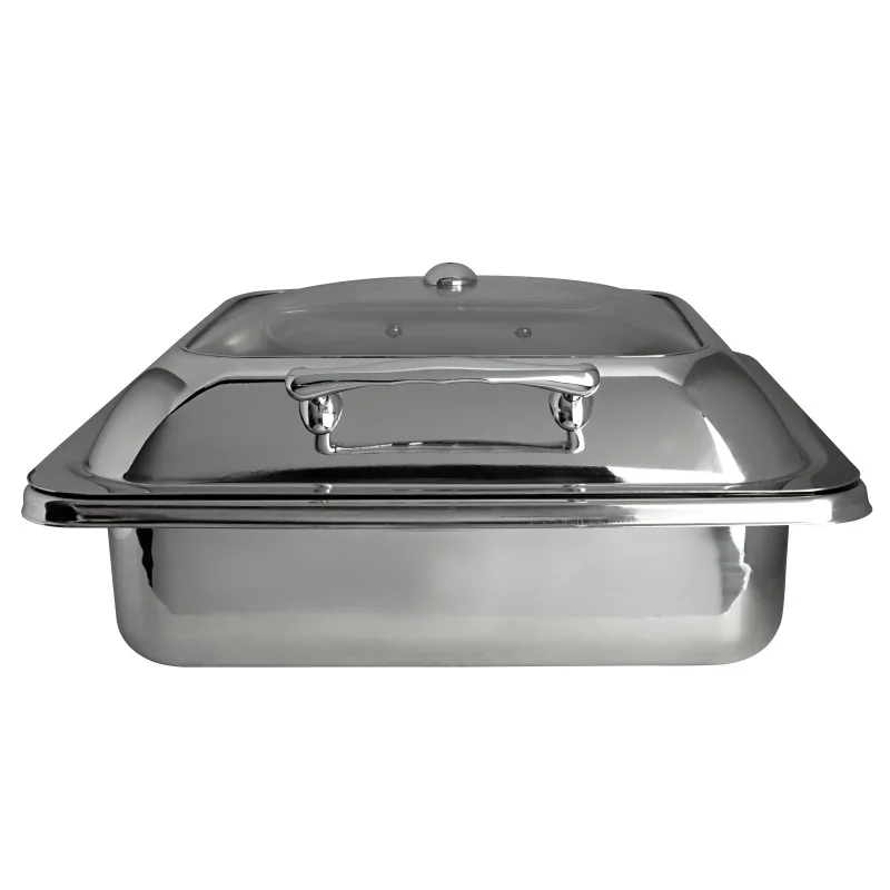 Creations Square Chafing Dish - L 17" W 15 1/2" H 7 1/4" - 6 qt