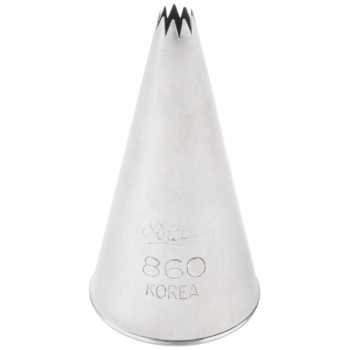 Ateco 860 Ateco 860 - French Star Pastry Tip .16'' Opening Diameter- Stainless Steel Fine Open Star (Petits Fours) Pastry Tips