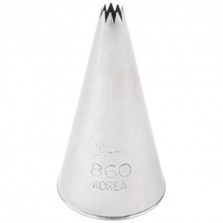 Ateco 860 Ateco 860 - French Star Pastry Tip .16'' Opening Diameter- Stainless Steel Fine Open Star (Petits Fours) Pastry Tips