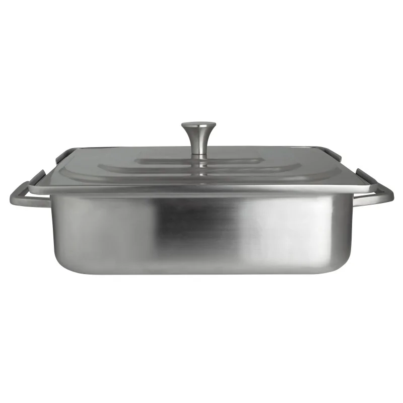 Creations Chafer Rectangular Brushed Stainless L 16 1/2" W 10 3/4" H 6 1/2" - 4 Qt -