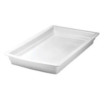 Hall Full Size Ceramic Food Pan L 20 3/4" W 12 3/4" H 2 1/2" - 6 1/4 Qt - White