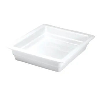 Hall Half Size Ceramic Food Pan L 12 3/4" W 10 3/8" H 2 1/2" - 2 3/4 Qt - White