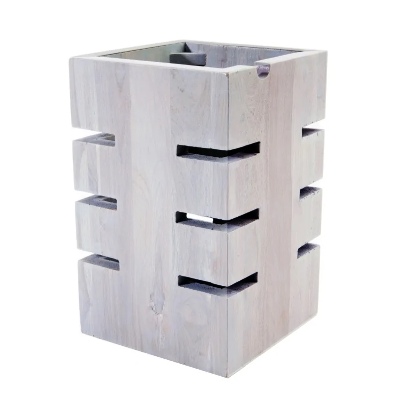 D.W.Haber Fusion Buffet Grey Wash Teak Square Riser L W 6" H 12"