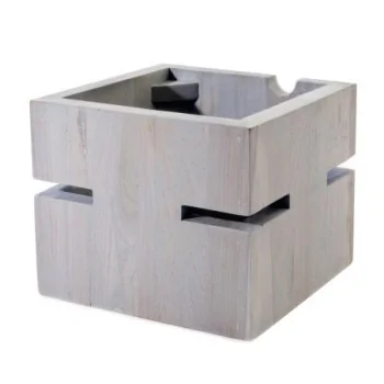 D.W.Haber Fusion Buffet Grey Wash Teak Square Riser L W 6" H 6"