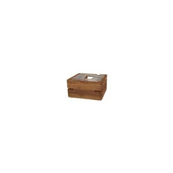 D.W.Haber Fusion Buffet Natural Teak Square Riser L W 11" H 6"