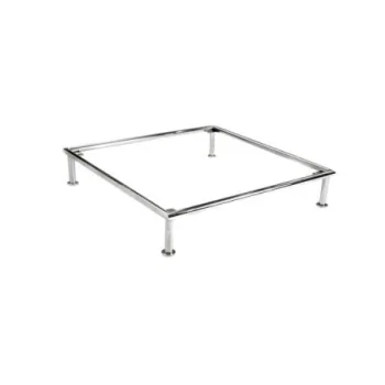 D.W.Haber Polished Stainless Steel Riser Square Frame L W 14" H 3"