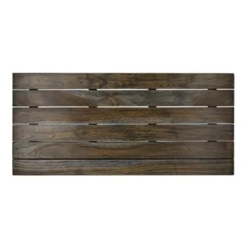 D.W.Haber Ash Grey Teak Wood Rectangle Tile L 24" W 11"