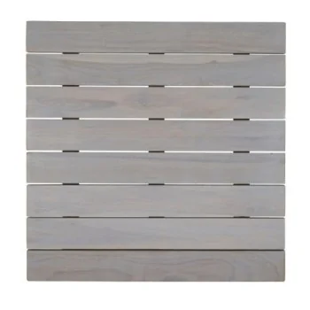 D.W.Haber Grey Wash Teak Wood Square Tile L W 14"