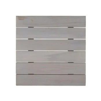 D.W.Haber Grey Wash Teak Wood Square Tile L W 11"