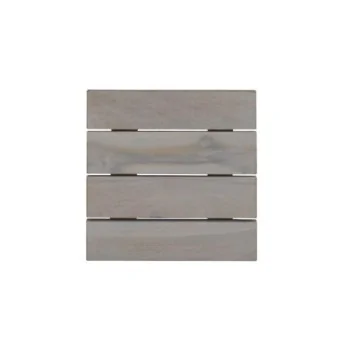 D.W.Haber Grey Wash Teak Wood Square Tile L W 6"