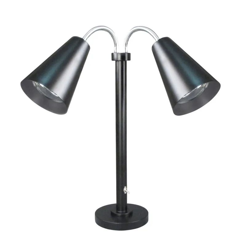 D.W.Haber Modern Black Double Head Heat Lamp L 22" W 16" H 16"
