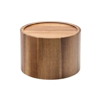 Utopia Acacia Punch Barrel Stand/Bowl L 6 3/4" W 7 1/8" H 4 3/4"