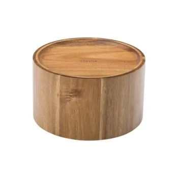 Utopia Acacia Punch Barrel Stand/Bowl L 8 1/2" W 9" H 4 3/4"