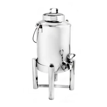 D.W.Haber Tempo Insulated Milk Dispenser with Ice Sleeve Ss L 11" W 11" H 20" - 5 1/2 Qt - 5.2 L -