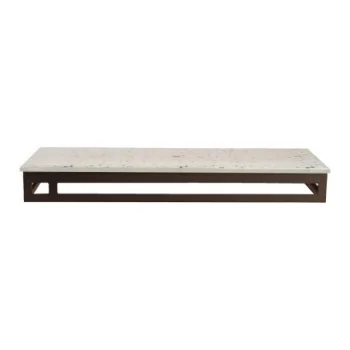 MyGlassStudio Rectangular Metal Stand L Mid Modern Bronze L 19 1/2" W 6 7/8" H 2 1/8"