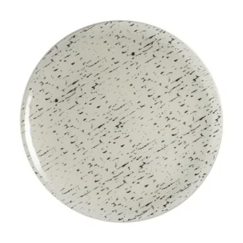 MyGlassStudio Serving Platter Mid Modern Cream/Dark Grey D 13" H 1"