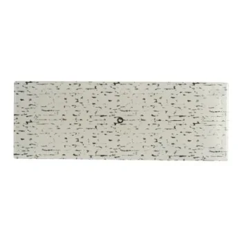 MyGlassStudio Footed Board Mid Modern Cream/Dark Grey L 19 3/4" W 7 1/8" H 7/8"