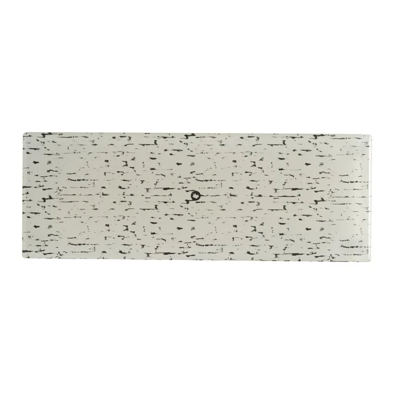MyGlassStudio Footed Board Mid Modern Cream/Dark Grey L 19 3/4" W 7 1/8" H 7/8"