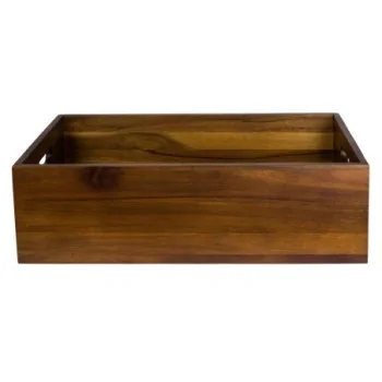 Creations Acacia Reversible Rectangular Gastronorm Platform L 20 3/4" W 12 7/8" H 6"