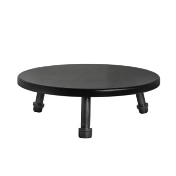 Creations Platform Stand With Pipe Legs D 14" H 4 3/4" Ebony