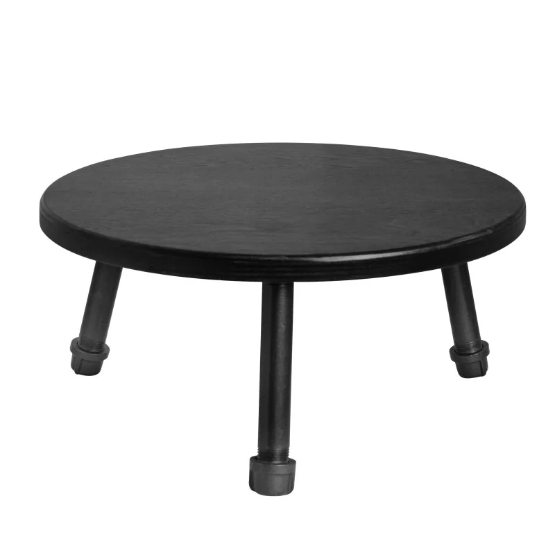 Creations Platform Stand With Pipe Legs D 14" H 6 3/4" Ebony