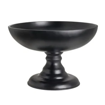 Folio Large Pedestal Resin Bowl Stand Basalt D 16" H 10 3/4"