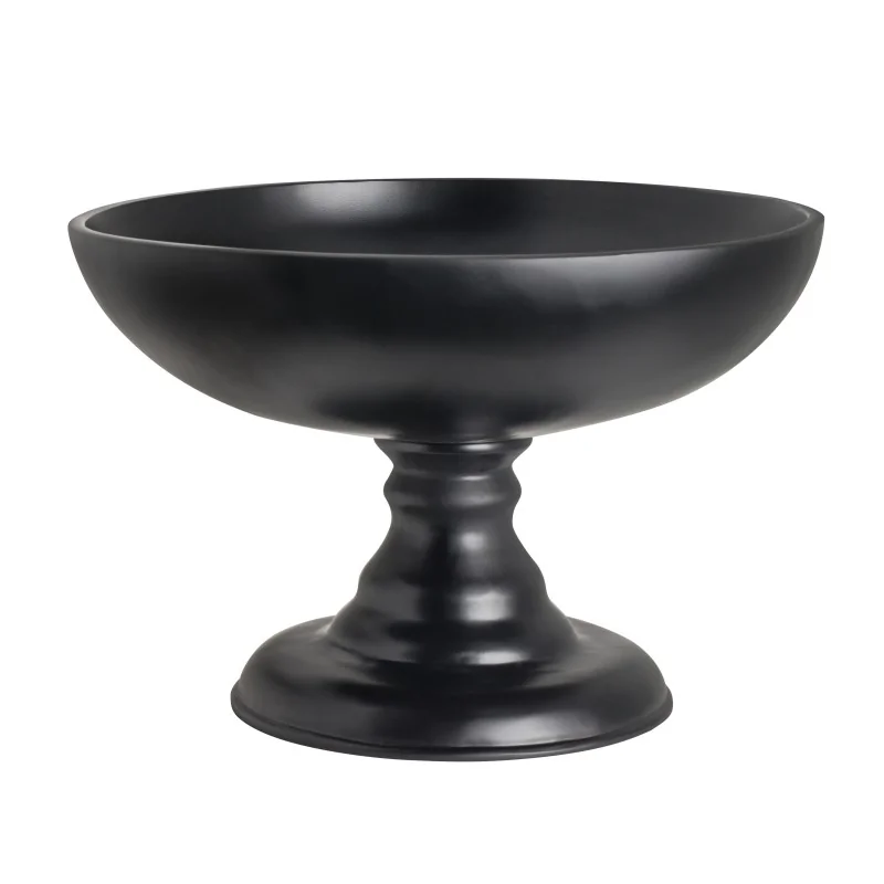 Folio Large Pedestal Resin Bowl Stand Basalt D 16" H 10 3/4"