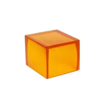 Kenny Mack Designs Carved Riser/Box Tangerine L W 6" H 6"
