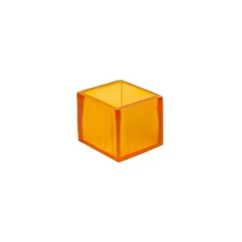 Kenny Mack Designs Carved Riser/Box Tangerine L W 4" H 4"