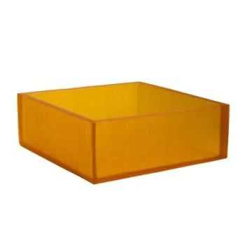 Kenny Mack Designs Carved Riser/Box Tangerine L W 12" H 4 1/2"