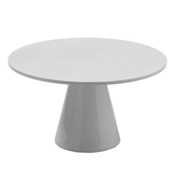 Roselli Design White Porcelain Round Riser Small D 9 1/2" H 4 1/2"