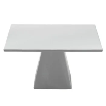 Roselli Design White Porcelain Square Riser Medium L W 11 1/2" H 6 1/2"