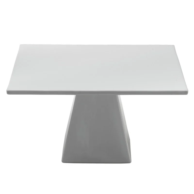 Roselli Design White Porcelain Square Riser Medium L W 11 1/2" H 6 1/2"