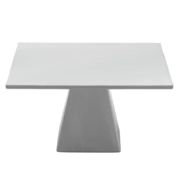 Roselli Design White Porcelain Square Riser Small L W 9 1/2" H 4 1/