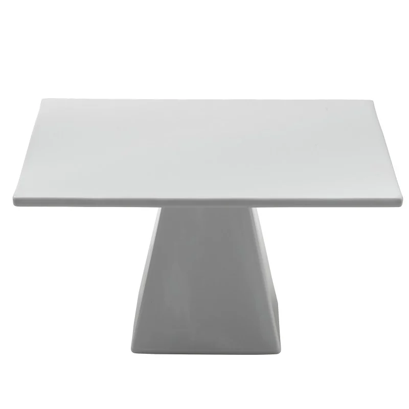 Roselli Design White Porcelain Square Riser Small L W 9 1/2" H 4 1/