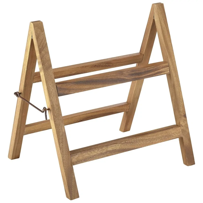 GenWare Display Stand Acacia Wood Natural L 15" W 11 1/2" H 15 3/4"
