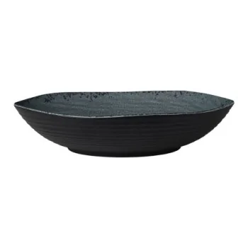 Creations Slate Large Round Shallow Bowl D 14 1/8" H 2 5/8" - 1 Gal -