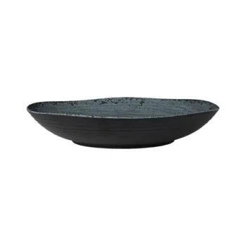 Creations Slate Medium Round Shallow Bowl D 11 3/4" H 2 5/8" - 2 5/8 Qt -