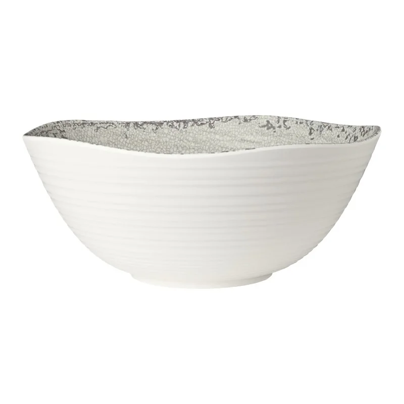 Creations Stone Large Round Melamine Bowl D 14" H 5 7/8" - 2 Gal -