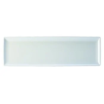 Creations White Rectangle Melamine Platter L 21" W 6 1/4"