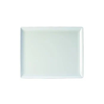 Creations White Rectangle Melamine Platter L 12 3/4" W 10 1/2"