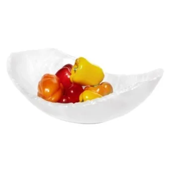 Kenny Mack Designs Resin Oval Bark Bowl - Shell - L 18" W 14" H 6 1/2" - 1 1/4 gal -