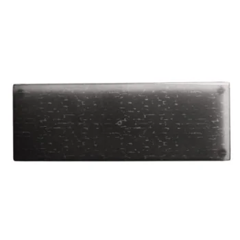 MyGlassStudio Footed Board Mid Modern Dark Grey / Cream L 19 3/4" W 7 1/8" H 7/8"
