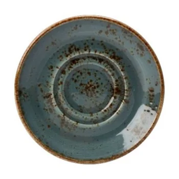 Steelite Performance Craft Blue Saucer Double Well 5 3/4'' Craft Blue - Pack of 36
