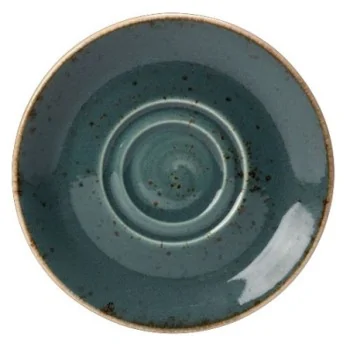 Steelite Performance Craft Blue Saucer/Soup Stand Double Well Slimline 6 1/2'' Craft Blue - Pack of 36
