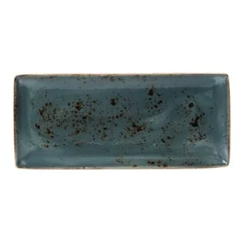 Steelite Performance Craft Blue Tray Rectangle 14 1/2'' x 6 1/2'' Craft Blue - Pack of 6